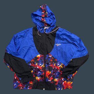 Vintage Reebok Colorblock Windbreaker Jacket With Hood Multicolor Mens L